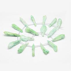 Electroplated Natural Quartz Crystal Beads Strands&nbsp;G-G890-A-08