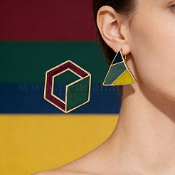 Alloy & Acrylic Stud Earrings&nbsp;XF1032-4