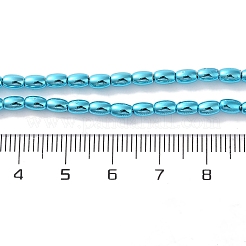 電気メッキビーズ連売り  オーバル  ダークターコイズ  4.5x3mm  穴：0.8mm  約94~99個/連  16.93~18.11''（43~46センチメートル）&nbsp;X-EGLA-H104-02D