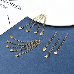 12Pcs 4 Styles 304 Stainless Steel Chain Extender&nbsp;FIND-FS0002-96A