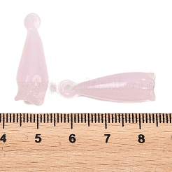 手作りランプワークペンダント  蘭の花のチャーム  ピンク  25~25.5x8.5~9.5x8.5~9.5mm  穴：2mm&nbsp;LS-LAMP-E039-06A