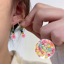 アクリルビーズ  二層ビーズ  クローバー/ハート  ミックスカラー  7~8x8x4mm  穴：1.8mm  420個/セット&nbsp;TACR-AR0001-27