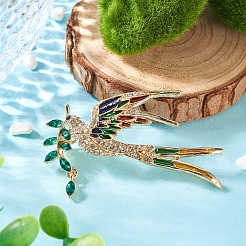 Rhinestone Enamel Pins&nbsp;JEWB-TADJ0001-03A