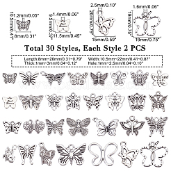 60pcs 30 Style Zinc Alloy Pendants Set&nbsp;PALLOY-PH0002-07