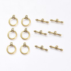 Tibetan Style Alloy Toggle Clasps&nbsp;TIBE-G015-09AG
