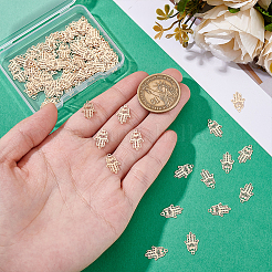 長持ちするメッキ真鍮フィリグリーチャーム100個  ハムサの手  ライトゴールド  14x9x0.3mm  穴：1mm&nbsp;KK-HY0004-22