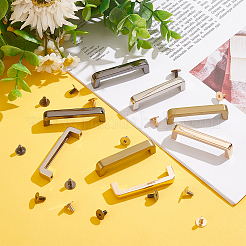 8セット4色の合金製荷物ハンドルプル  スーツケースサイドホルダー  ネジ付き  ミックスカラー  1.45x4.7x0.6cm  穴：2.4mm  2セット/カラー&nbsp;DIY-WR0002-18