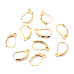 304ステンレススチールフレンチフックピアス金具  24KGP本金メッキ  16.5x10x2mm  ピン：1mm&nbsp;X-STAS-K233-04G