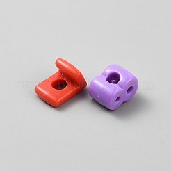 10個の不透明なアクリルヨーロッパビーズ  数  ミックスカラー  19.5~21.5x10.5~14.5x13.5mm  穴：6.5mm&nbsp;OACR-WH20007-02