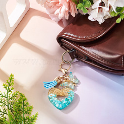 Heart with Butterfly Resin Keychains&nbsp;KEYC-TADJ0001-01B