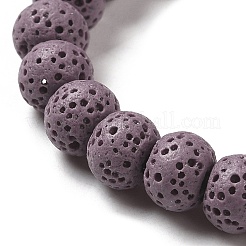 Natural Lava Rock Dyed Beads Strands&nbsp;G-Z036-B01-M