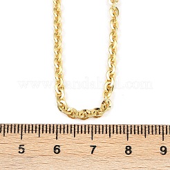 3MM Brass Cable Chain Necklaces&nbsp;NJEW-L356-03G