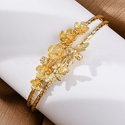 Brass Cuff Bangles&nbsp;BJEW-U025-01G-02