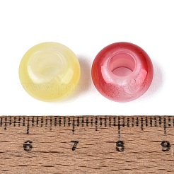 大穴ビーズ  ロンデル  ミックスカラー  14x8mm  穴：5.5mm  約540個/500g&nbsp;OACR-Q200-31