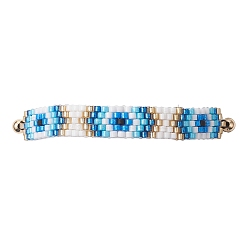 Adjustable Glass Seed Beads Eye Braided Bead Bracelets&nbsp;BJEW-MZ00092