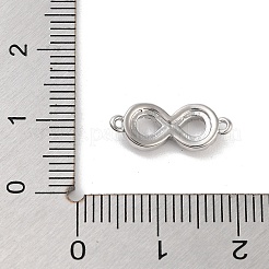 Brass Pave Clear Cubic Zirconia Infinity Connector Charms&nbsp;KK-M293-46P
