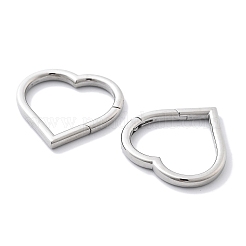 304ステンレス鋼スプリングゲートリング  ハート  ステンレス鋼色  29.5x30x3mm&nbsp;STAS-R130-60P