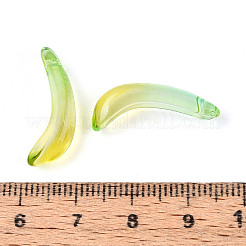 Transparent Glass Banana Pendants&nbsp;GLAA-T030-02-01