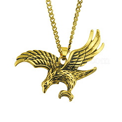Tibetan Style Alloy Eagle Pendant Twisted Chain Necklaces for Men&nbsp;FS-WGDD367-01