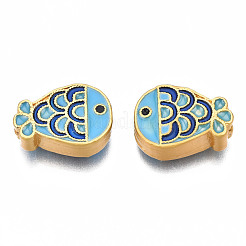 Rack Plating Alloy Enamel Beads&nbsp;ENAM-N056-037A