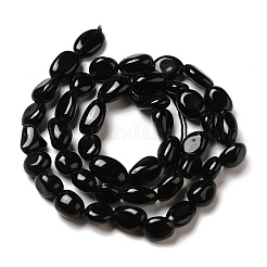 天然石オブシディアンビーズ連売り  ナゲット  8x6x4mm  穴：1mm&nbsp;G-I351-B08