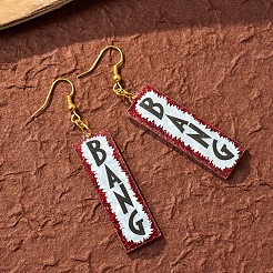 Alloy Acrylic Dangle Earrings&nbsp;FS-WG4D5AE-01