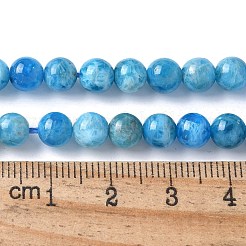 天然石アパタイトビーズ連売り  グレードAB  ラウンド  グレードAB  6mm  穴：1mm  約68個/連  14.9インチ（38cm）&nbsp;G-I254-08H