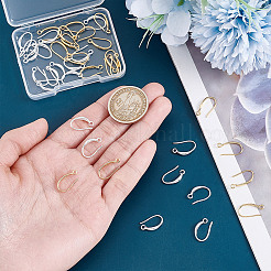 40Pcs 2 Colors Brass Earring Hooks&nbsp;KK-UN0004-59