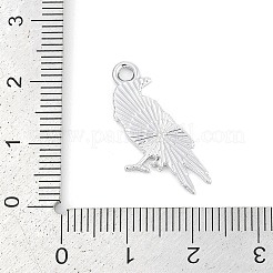 合金ペンダント  黒のエナメル  プラチナ  カラス  24.5x11.5x1.5mm  穴：2mm&nbsp;ENAM-R004-02P-10
