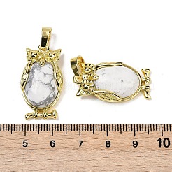 Natural Howlite Pendant&nbsp;KK-F887-02G-06
