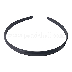 プレーンヘッドヘアヘアアクセサリープラスチックヘアバンド  歯抜け  濃いグレー  110~114x9~9.5mm&nbsp;OHAR-S186-02-1