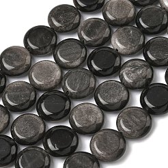 Natural Silver Sheen Obsidian Beads Strands&nbsp;G-L648-B23-15mm-02