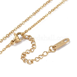 Ion Plating(IP) 304 Stainless Steel Cable Chain Necklaces&nbsp;NJEW-G081-07G