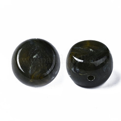 アクリルビーズ  天然石風  コラム  コーヒー  33x23mm  穴：4.5mm  約26個/500g&nbsp;OACR-N131-006-01