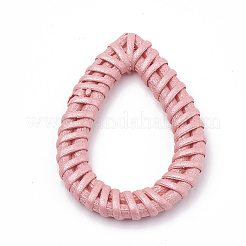 Handmade Spray Painted Reed Cane/Rattan Woven Linking Rings&nbsp;LS-WOVE-N007-05D