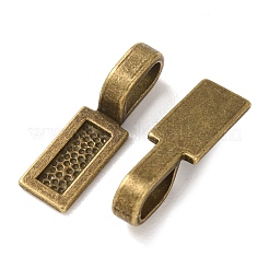 Tibetan Style Alloy Glue-on Flat Pad Bails&nbsp;TIBE-4710-AB-NR