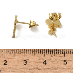 イオンプレーティング（IP）304ステンレススチールスタッドピアス金具  稲妻雲  ゴールドカラー  11x8.5mm  穴：1.2mm  ピン：11x0.7mm&nbsp;STAS-I206-34G