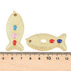 Brass Enamel Pendants&nbsp;KK-C162-059G