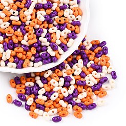 不透明なアクリルビーズ  ピーナッツ  ミックスカラー  6.5x4x3mm  穴：1.5mm  約9998個/500g&nbsp;MACR-T048-02M-17