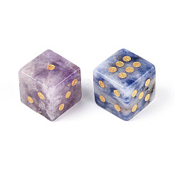 天然宝石彫刻キューブサイコロ  テーブルゲームをプレイするため  15~16.5x15~16.5x15~16.5mm&nbsp;T144-07M