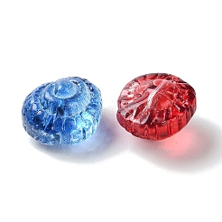 透明ガラスビーズ  カタツムリ  ミックスカラー  14x13x9mm  穴：1mm&nbsp;GLAA-O023-08