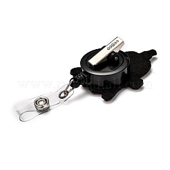 Halloween Ghost Glitter Powder Felt & ABS Plastic Badge Reel&nbsp;AJEW-I053-21