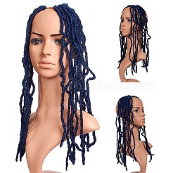 爆弾ツイストかぎ針編みの髪  スプリングツイストヘアプレループ編み編みブレード  低温耐熱繊維  合成ツイストヘアドレッドヘア  長い＆縮毛  ブルー  18インチ（45.7cm）  21連売り/ pc&nbsp;OHAR-G005-05E