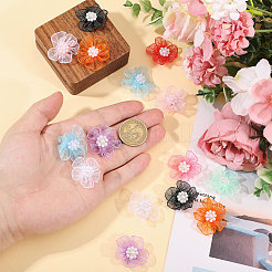 60Pcs 10 Colors Cloth Flowers&nbsp;DIY-CA0007-77