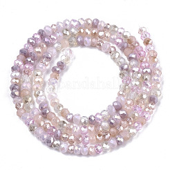 Electroplate Glass Beads Strands&nbsp;EGLA-S192-001B-B02