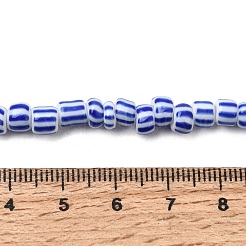 手作りランプワークビーズ連売り  2トーン  コラム  藤紫色  3~4.5x2~4mm  穴：0.8mm  約99~103個/連  15.35インチ（39cm）&nbsp;BLOW-K001-01A-10