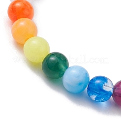 Acrylic Imitation Jade Round Beaded Stretch Bracelets for Women&nbsp;BJEW-JB10149