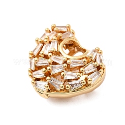 Brass Micro Pave Clear Cubic Zirconia Pendants&nbsp;KK-F916-32G