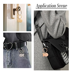 4Pcs 4 Colors Stainless Steel Fish Keychains&nbsp;KEYC-TA0004-80B