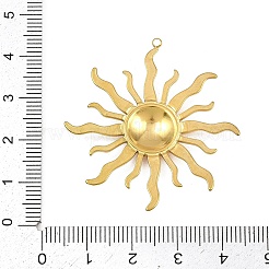 304ステンレスペンダント  エナメル  ゴールドカラー  太陽  42x39.5x4mm  穴：1.5mm&nbsp;STAS-C160-05B-G